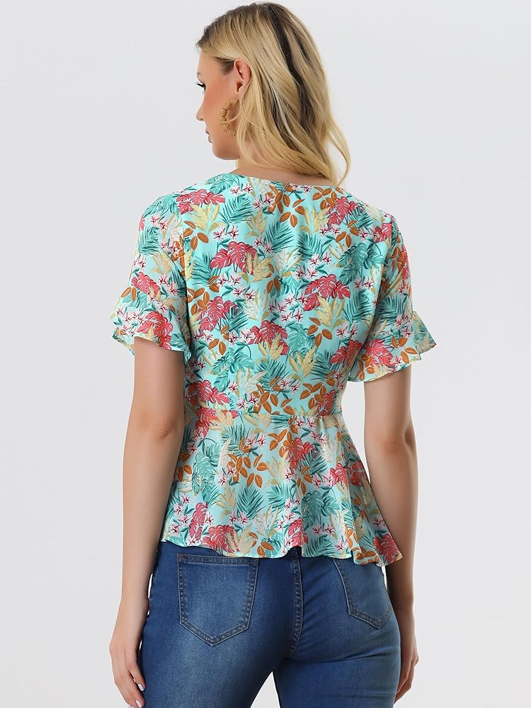 WAVE SLEEVE PEPLUM BLOUSE　AMERI Aerie Long Sleeve Peplum Top